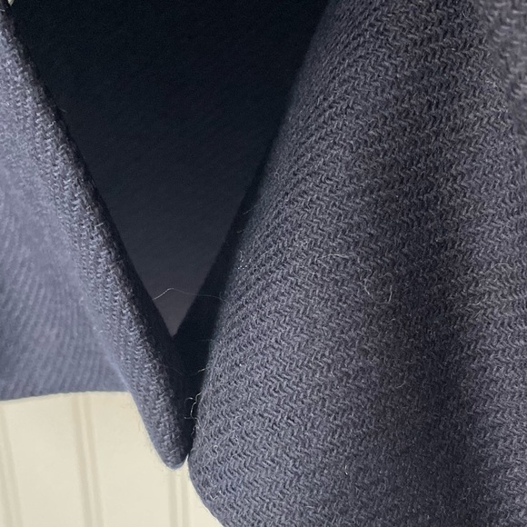 Veronica Beard Port DB Dickey Coat Jacket Navy Blue Wool Blend & Gold Button 2 - Picture 9 of 11